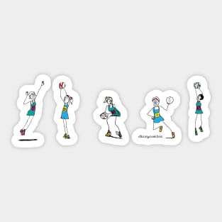 Netball players Sticker